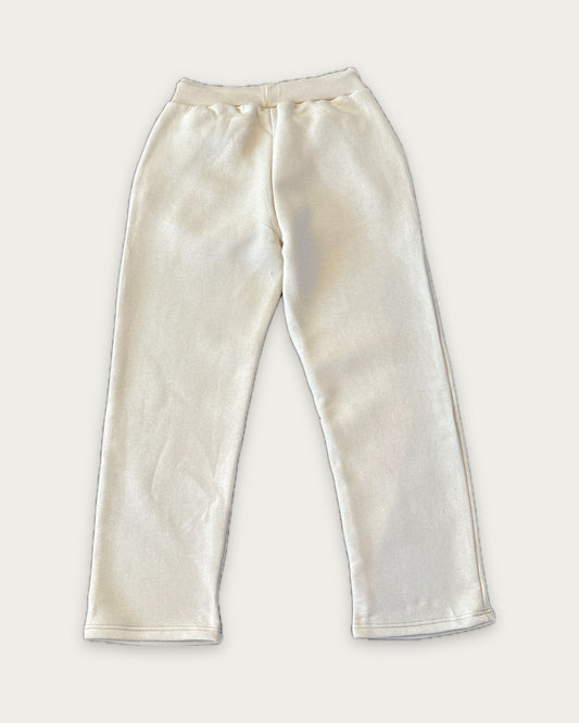 Open Leg Sweatpants in Beige, Rückseite