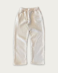 Open Leg Sweatpants – Beige